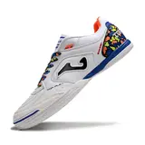 Joma Top Flex 24 IC White Blue and Orange Futsal Football Boot