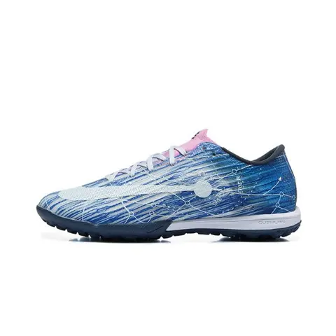 Nike Air Zoom Mercurial Superfly 11 Elite Blue and White Turf TF Kids Football Boot - Navy/White