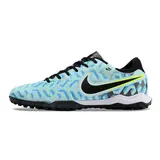 Nike Tiempo 10 Legend Academy Light Blue and Black Turf TF Football Boot