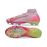 Nike Air Zoom Mercurial Superfly 10 Elite Pink and Light Green Firm Ground FG Football Boot
