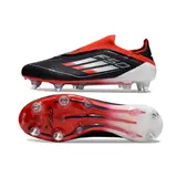 Adidas F50 Elite Laceless Black Red and White Mixed Studs SG Football Boot