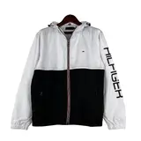 Tommy Hilfiger White and Black Windbreaker Jacket