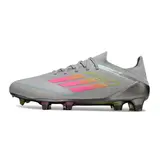 Adidas F50 Primeknit Elite Gray Pink and Yellow Firm Ground FG Football Boot