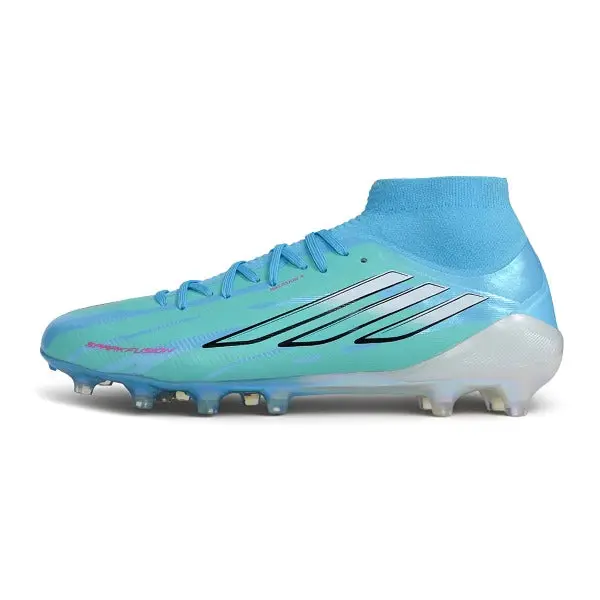 Adidas F50 Hyperfast Elite Mid Cut Light Blue Firm Ground FG Football Boot