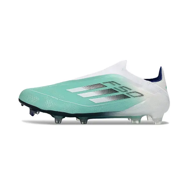 Adidas F50 Elite Laceless White Red and Green Firm Ground FG Football Boot - Aqua