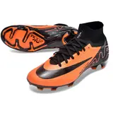 Nike Zoom Mercurial Superfly 9 Elite Orange and Black Firm Ground FG Kids Football Boot