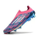 Adidas F50+ Elite Laceless Green and Black Firm Ground FG Football Boot - Pink/Blue