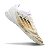 Adidas F50 Elite White and Gold Indoor IC Football Boot