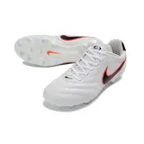 Nike Tiempo Ligera Pro White, Black and Red Firm Ground FG Football Boot