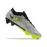 Nike Zoom Mercurial Vapor 15 Elite Gray and Green Firm Ground FG Kids Football Boot