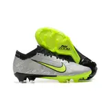 Nike Zoom Mercurial Vapor 15 Elite Gray and Green Firm Ground FG Kids Football Boot
