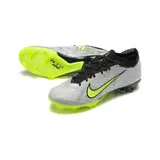 Nike Zoom Mercurial Vapor 15 Elite Gray and Green Firm Ground FG Kids Football Boot