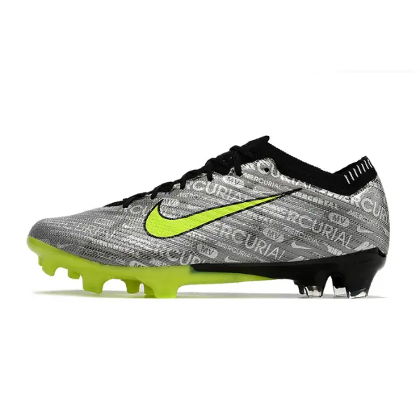 Nike Zoom Mercurial Vapor 15 Elite Gray and Green Firm Ground FG Football Boot