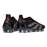 Adidas Predator 25 Elite Laceless Black and Red Firm Ground FG Football Boot