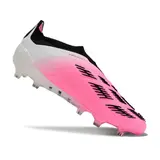 Adidas Predator 30 Elite Laceless Pink and White Firm Ground FG Football Boot