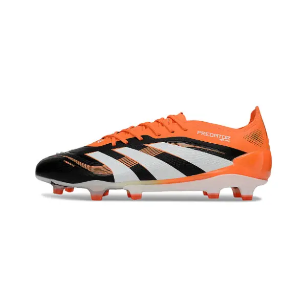 Adidas Predator 25 Elite Black and Orange Firm Ground FG Football Boot