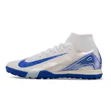 Nike Zoom Mercurial Superfly 10 Elite Kids Turf TF Football Boot - White/Blue