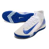 Nike Zoom Mercurial Superfly 10 Elite Kids Turf TF Football Boot - White/Blue