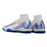 Nike Zoom Mercurial Superfly 10 Elite Kids Turf TF Football Boot - White/Blue