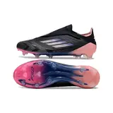 Adidas F50 Elite Laceless Black and Pink Firm Ground FG Football Boot