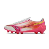 Mizuno Alpha III Elite White and Pink Firm Ground FG Football Boot