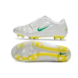 Nike Total 90 III White Yellow and Green Firm Ground FG Football Boot