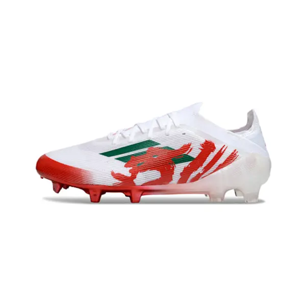 Adidas F50 Primeknit Elite White and Red Firm Ground FG Football Boot