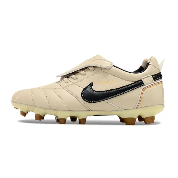 Nike Tiempo R10 Legend Elite Beige and Black Tongue Firm Ground FG Football Boot