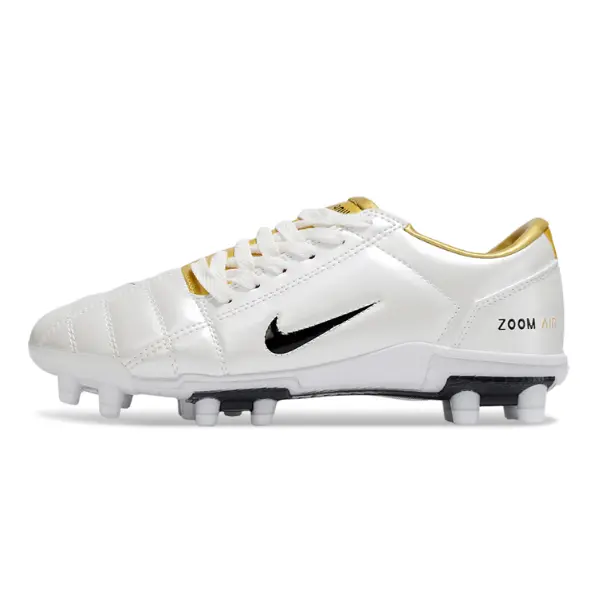 Nike Total 90 III Kids White and Gold Firm Ground FG Football Boot