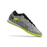 Nike Mercurial Vapor 15 Elite Gray and Green Indoor IC Football Boot
