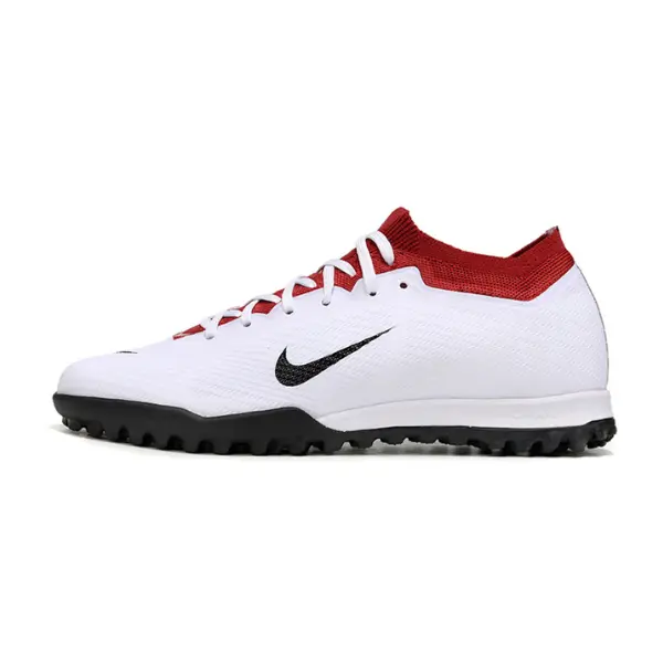Nike Zoom Mercurial Vapor 15 Elite White and Red Turf TF Kids Football Boot