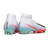 Nike Air Zoom Mercurial Superfly 10 Elite White Pink and Light Blue Firm Ground FG Football Boot