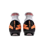 Nike Zoom Mercurial Superfly 9 Elite White Black and Orange Firm Ground FG Kids Football Boot