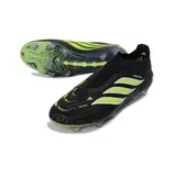 Adidas Predator 26 Elite Laceless Black and Green Firm Ground FG Football Boot - Black/Lime