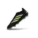 Adidas Predator 26 Elite Laceless Black and Green Firm Ground FG Football Boot - Black/Lime