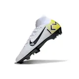Nike Air Zoom Mercurial Superfly 10 Elite White and Yellow Firm Ground FG Football Boot - White/Black