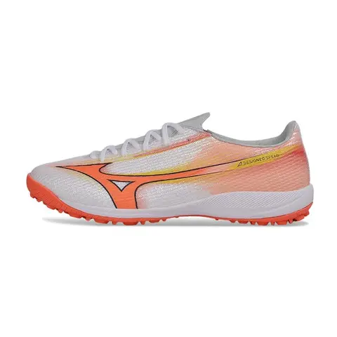 Mizuno Alpha III Elite White and Orange Turf TF Football Boot