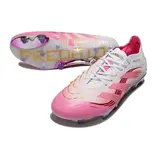 Adidas Predator 25 Elite White and Pink Firm Ground FG Football Boot