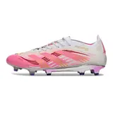 Adidas Predator 25 Elite White and Pink Firm Ground FG Football Boot