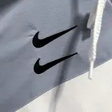 Nike White and Black Windbreaker Jacket - White/Grey Panel
