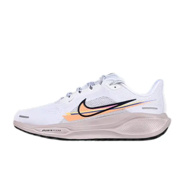 Nike Air Zoom Pegasus 41 White and Orange Running Shoes - White/Light Peach