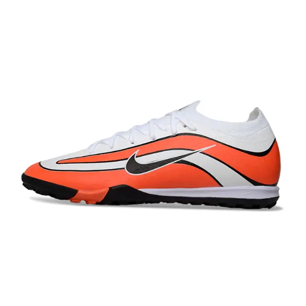 Nike Zoom Mercurial Vapor 16 Elite White Orange and Black Turf TF Football Boot