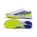 Adidas F50 Hyperfast Laceless Elite White, Blue and Green Turf TF Football Boot