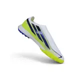Adidas F50 Hyperfast Laceless Elite White, Blue and Green Turf TF Football Boot