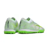 Nike Zoom Mercurial Vapor 15 Elite Silver and Green Turf TF Football Boot