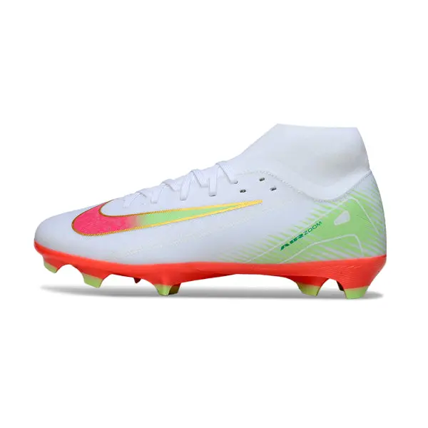 Nike Air Zoom Mercurial Superfly 10 Academy White, Orange and Pink Firm Ground FG Football Boot