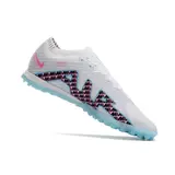 Nike Zoom Mercurial Vapor 15 Elite White Blue and Pink Turf TF Football Boot