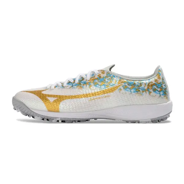 Mizuno Alpha III Elite White and Yellow Turf TF Football Boot