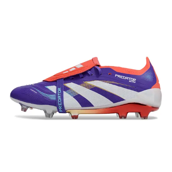 Adidas Predator 25 Elite Tongue Blue and Red Firm Ground FG Kids Football Boot