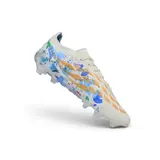 Adidas Predator 26 Elite White and Blue Firm Ground FG Football Boot - White/Gold